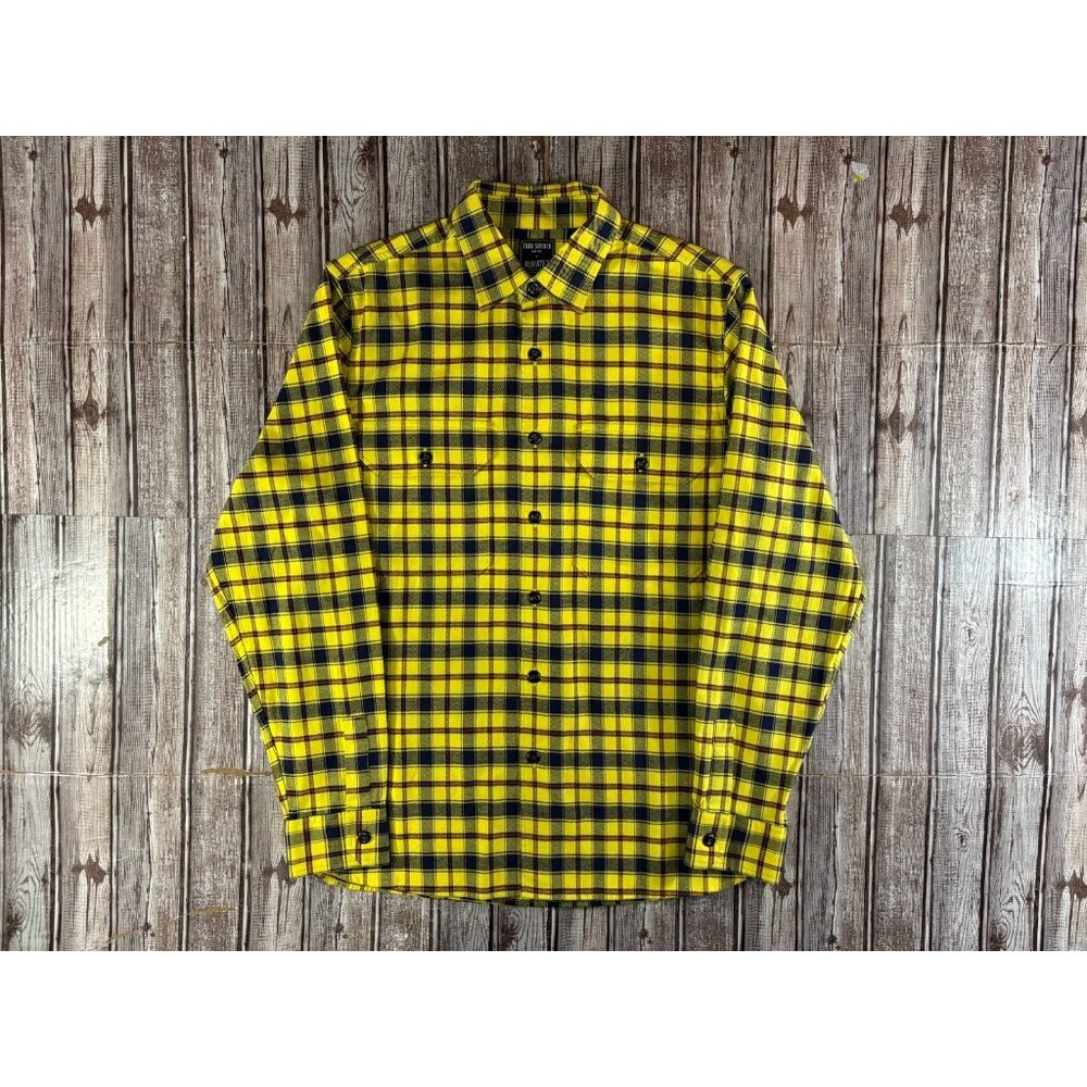 Todd Snyder X Albiate flannel plaid overShirt size M color Yellow multi NWOT